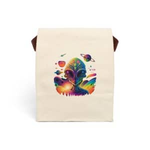 Canvas Lunch Bag With Strap Psychedelic Alien