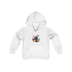 Youth Heavy Blend Hooded Sweatshirt Psychedelic Alien