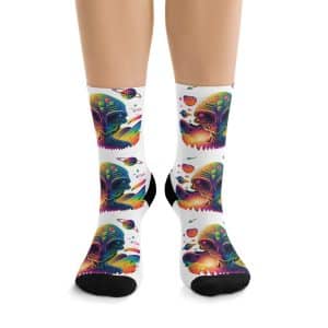 Recycled Poly Socks Psychedelic Alien