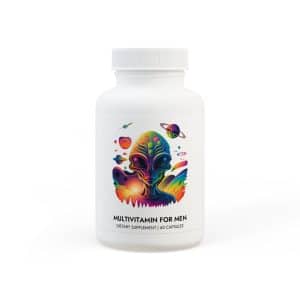 Multivitamin for Men Supplement (60 Capsules) Psychedelic Alien