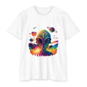 Unisex CVC Jersey T-shirt Psychedelic Alien