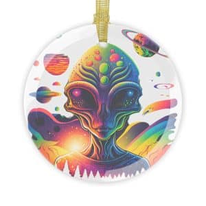 Glass Ornaments Psychedelic Alien