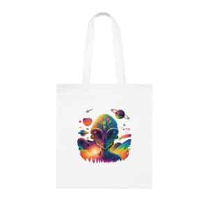 Cotton Tote Psychedelic Alien