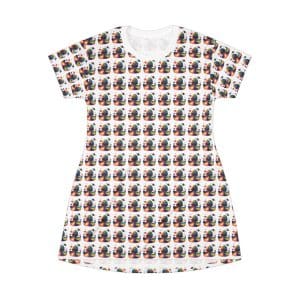 T-Shirt Dress (AOP) Psychedelic Alien