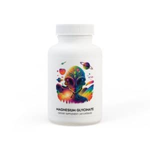 Magnesium Glycinate Supplement (60 Capsules) Psychedelic Alien