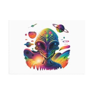 Fine Art Postcards Psychedelic Alien