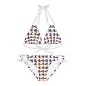 Strappy Bikini Set (AOP) Psychedelic Alien