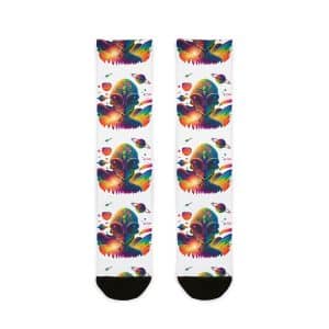 Sublimation Crew Socks Psychedelic Alien