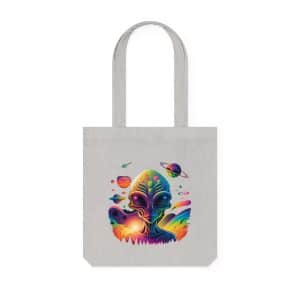 Woven Tote Bag Psychedelic Alien