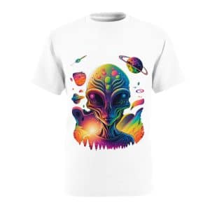 Unisex Cut & Sew Tee (AOP) Psychedelic Alien