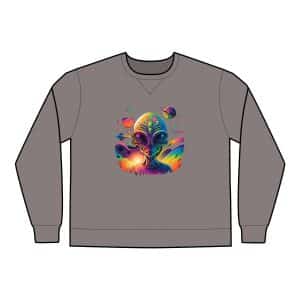 Unisex ComfortWash® Garment Dyed Crewneck Sweatshirt Psychedelic Alien