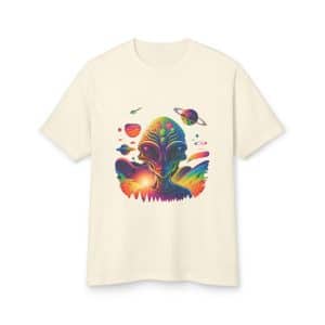 Unisex Garment-Dyed Heavyweight Cotton Tee Psychedelic Alien