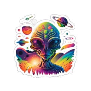 Die-Cut Stickers Psychedelic Alien