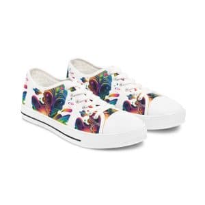 Women's Low Top Sneakers Psychedelic Alien