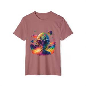 Unisex Recycled Organic T-Shirt Psychedelic Alien