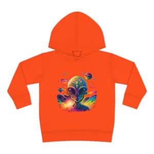 Toddler Pullover Fleece Hoodie Psychedelic Alien