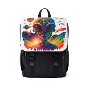 Unisex Casual Shoulder Backpack Psychedelic Alien