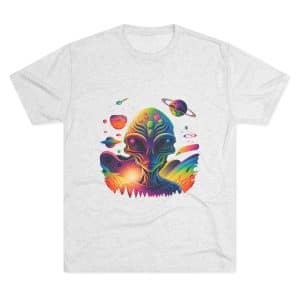 Unisex Tri-Blend Crew Tee Psychedelic Alien