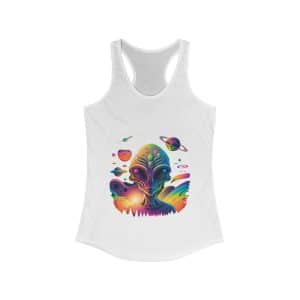 Women's Ideal Racerback Tank Psychedelic Alien