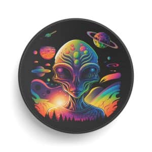 Hockey Puck Psychedelic Alien