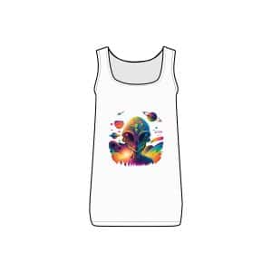 Women's Micro Ribbed Tank Psychedelic Alien