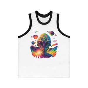 Unisex Basketball Jersey (AOP) Psychedelic Alien