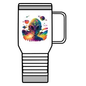 Travel Mug, 20oz Psychedelic Alien