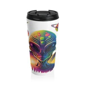 Stainless Steel Travel Mug Psychedelic Alien