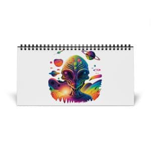 Simplex Desk Calendar (2025 grid) Psychedelic Alien