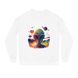 Unisex Crew Neck Sweatshirt Psychedelic Alien