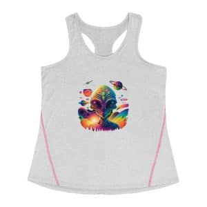 Women's Racerback Sports Top Psychedelic Alien