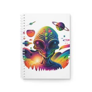 Spiral Notebook Psychedelic Alien