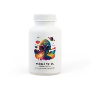 Omega 3 Fish Oil Supplement (60 Softgels) Psychedelic Alien