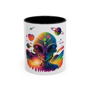 Accent Coffee Mug (11, 15oz) Psychedelic Alien