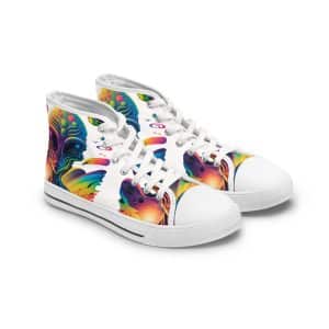 Women's High Top Sneakers Psychedelic Alien