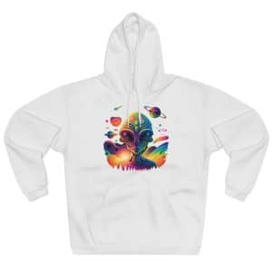 Unisex Pullover Hoodie Psychedelic Alien