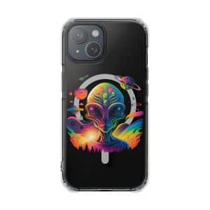 Magnetic Clear Impact Cases Psychedelic Alien