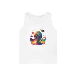 Unisex Heavy Cotton Tank Top Psychedelic Alien