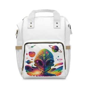 Multifunctional Diaper Backpack Psychedelic Alien