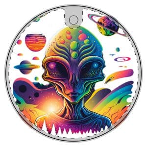 Ceramic Decoration Ornament, (1pc) Psychedelic Alien