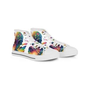 Men's High Top Sneakers Psychedelic Alien