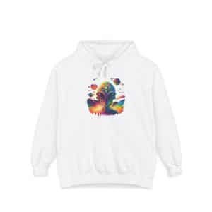 Unisex Garment-Dyed Hoodie Psychedelic Alien