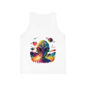 Kid's Jersey Tank Top Psychedelic Alien