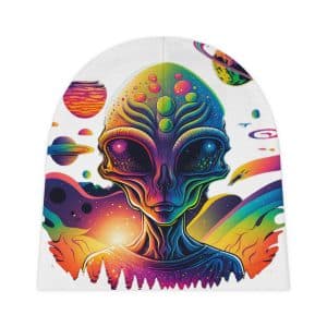 Baby Beanie (AOP) Psychedelic Alien