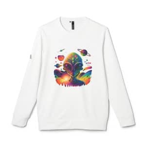 adidas Unisex Fleece Crewneck Sweatshirt Psychedelic Alien