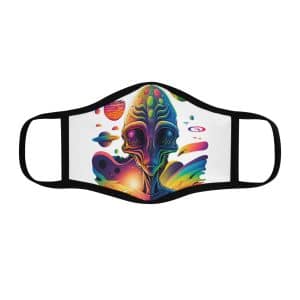 Fitted Polyester Face Mask Psychedelic Alien