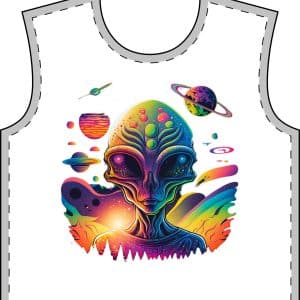 Men's Crewneck Sweatshirt (AOP) Psychedelic Alien