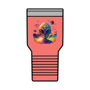 Insulated Tumbler, 30oz Psychedelic Alien