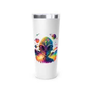 Copper Vacuum Insulated Tumbler, 22oz Psychedelic Alien