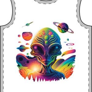 Men's T-Shirt (AOP) Psychedelic Alien